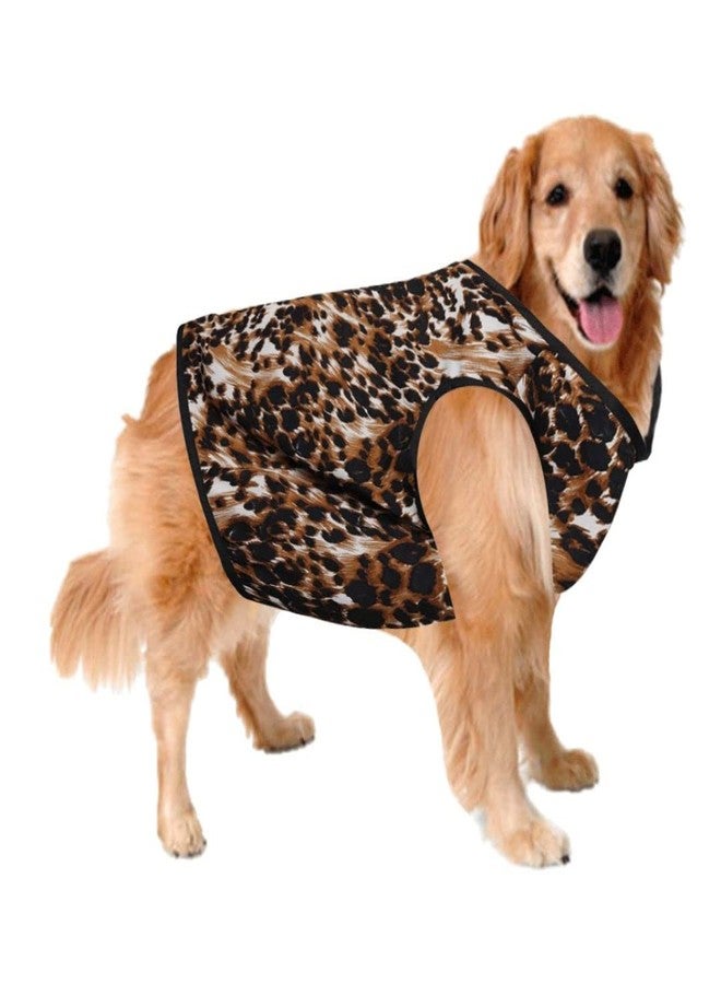 سايج سكوير تيشيرت للكلاب مطبوع عليه رسومات مجنونة من Sage Square، تيشيرت رائج للكلاب، فائق النعومة وخفيف الوزن، ملابس مريحة وجيدة التهوية للكلاب، زي عصري (صغير - 14 بوصة) (طبعة جلد النمر) - Image 1